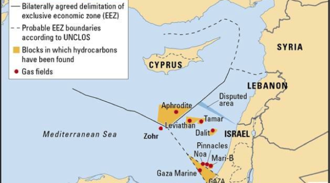 oil and gas eastern mediterranean delimitation zones