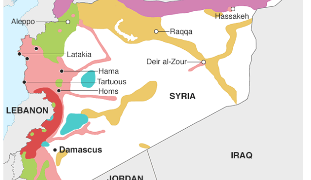 current situation in syria map october 2015